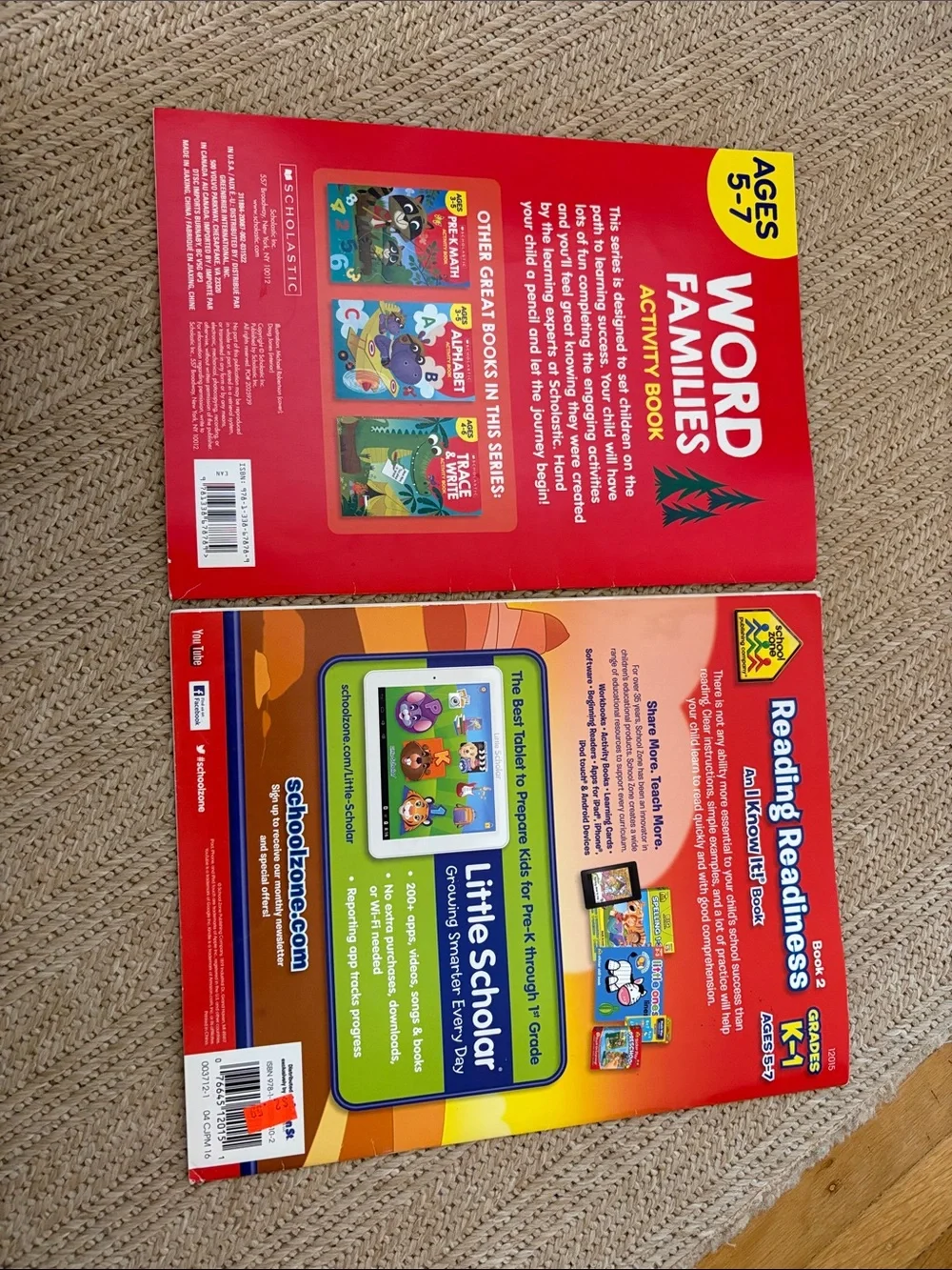 Scholastic Reading workbooks